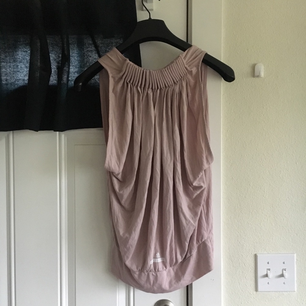 Stella McCartney Adidas mauve Ruched back tank 36